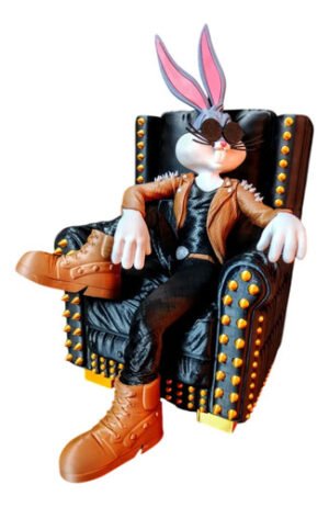 Boneco Perna Longa Rockstar No Trono 3d Action Figure 25cm