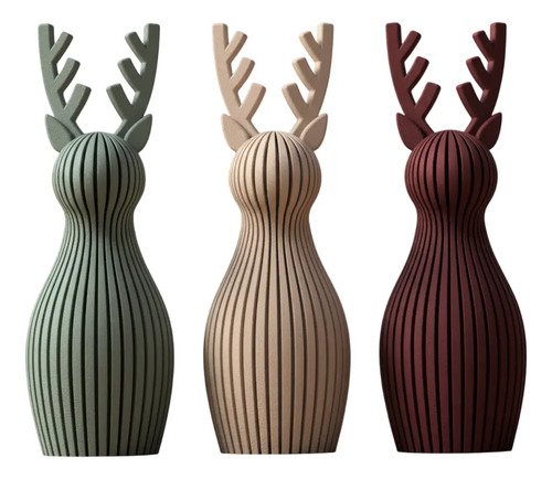 D_981375-MLB99931639743_112025-O.jpg Kit 3 Renas Decorativas Natal Modernas Estilizadas Escandina 3 Cores