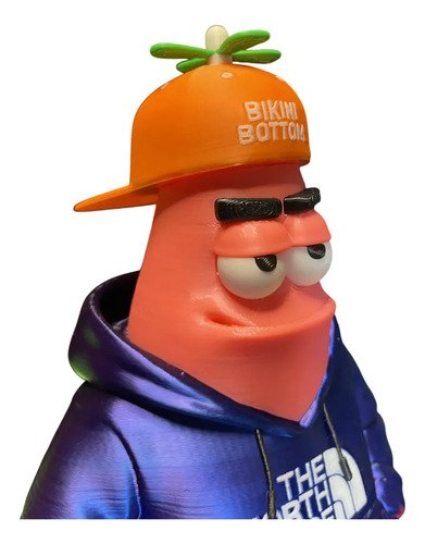 D_988328-MLB109370554999_032026-O.jpg Boneco Patrick Estrela Estilo Urbano 24cm Action Figure 3d - Imagem 3
