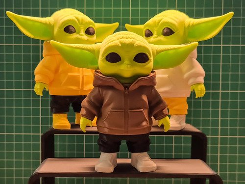 D_997372-MLB111875530255_052026-O.jpg Miniatura Grogu Baby Yoda 15cm Action Figure - Imagem 5